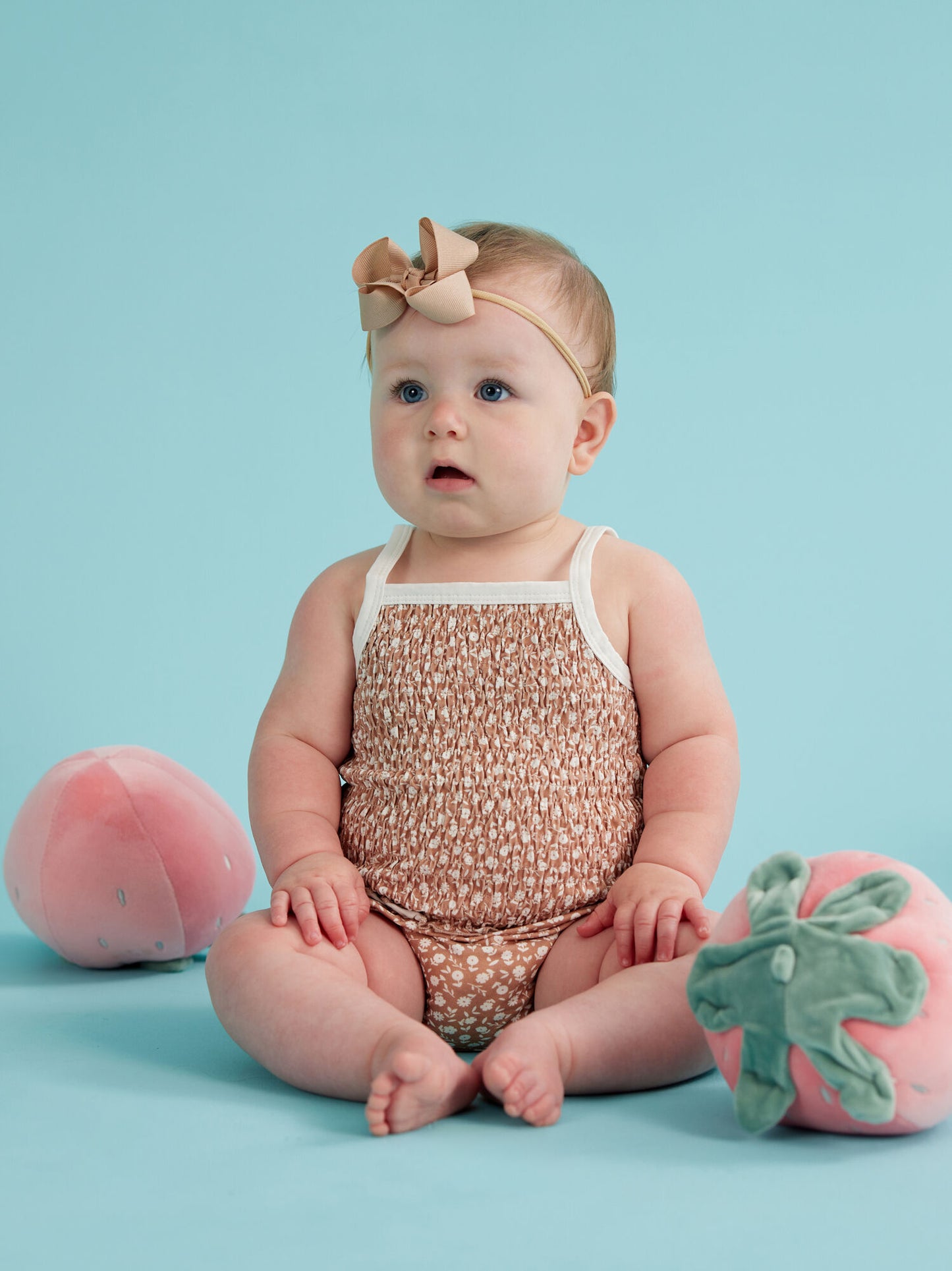  Eileen Floral Smocked Tank And Bloomer Set