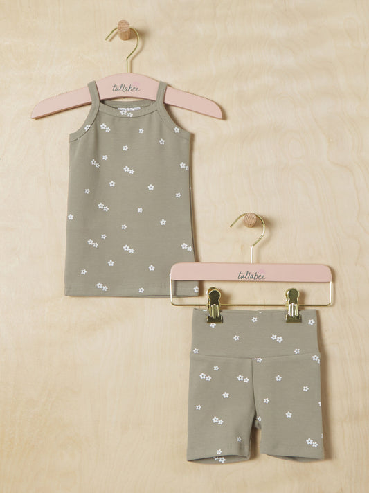 Calliope Tank And Biker Shorts Set