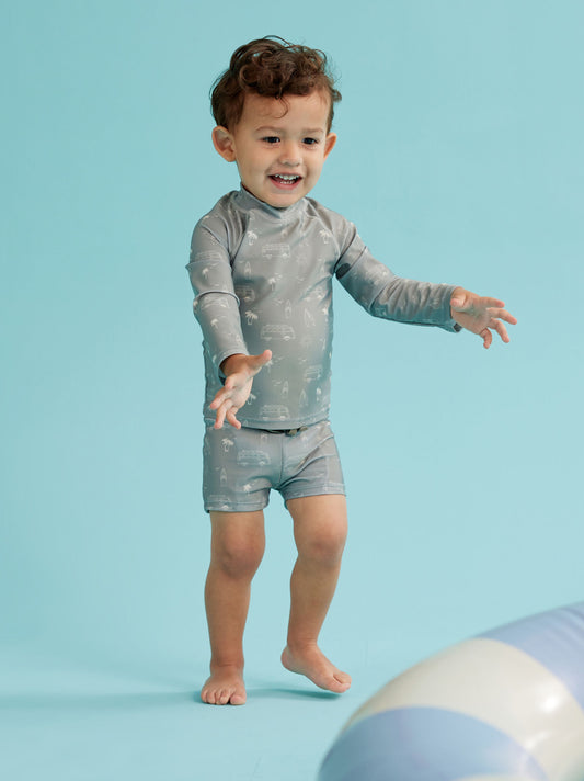  Surfs Up Swim Top And Shorts Set