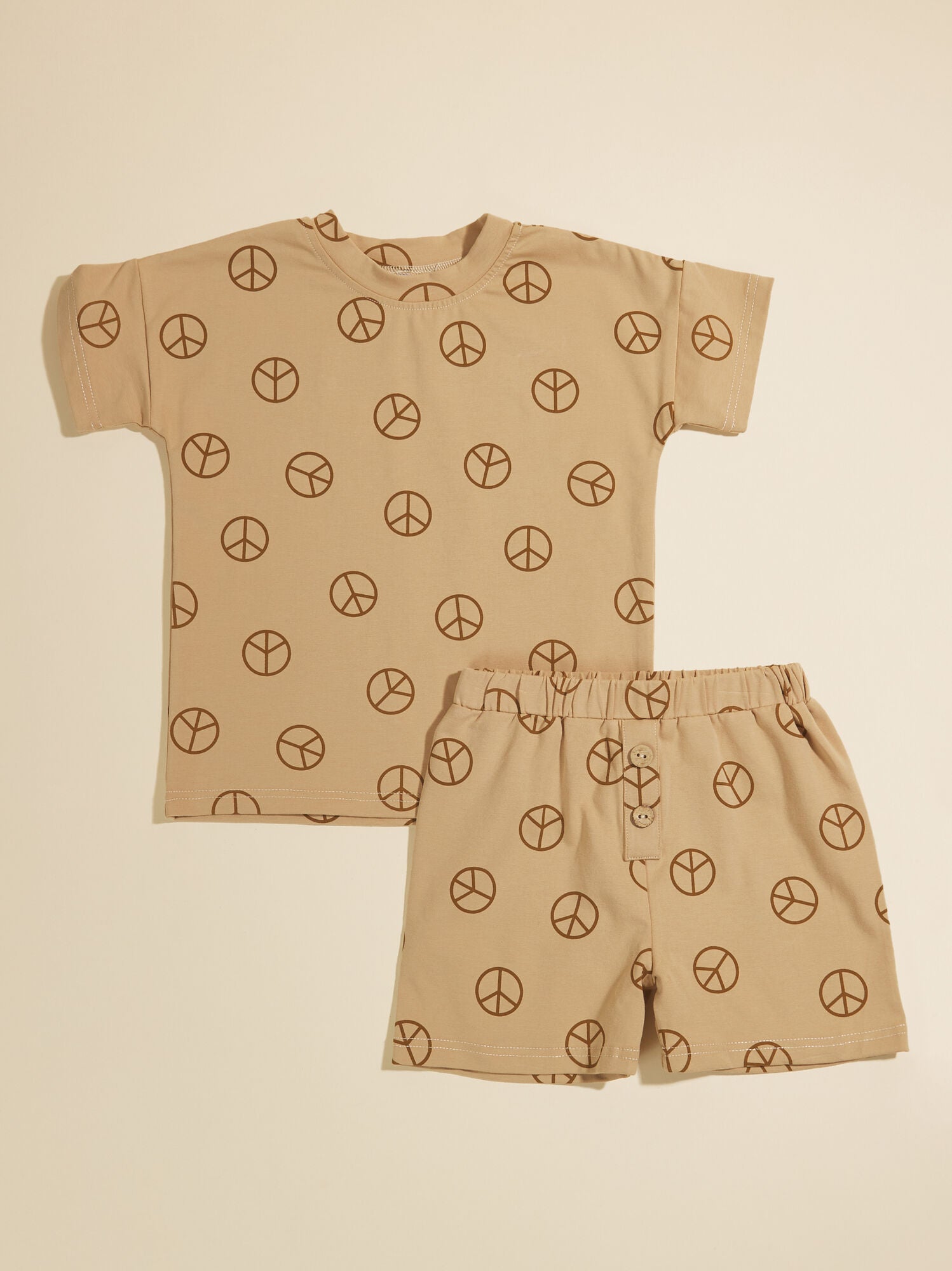  Peace Tee And Shorts Set
