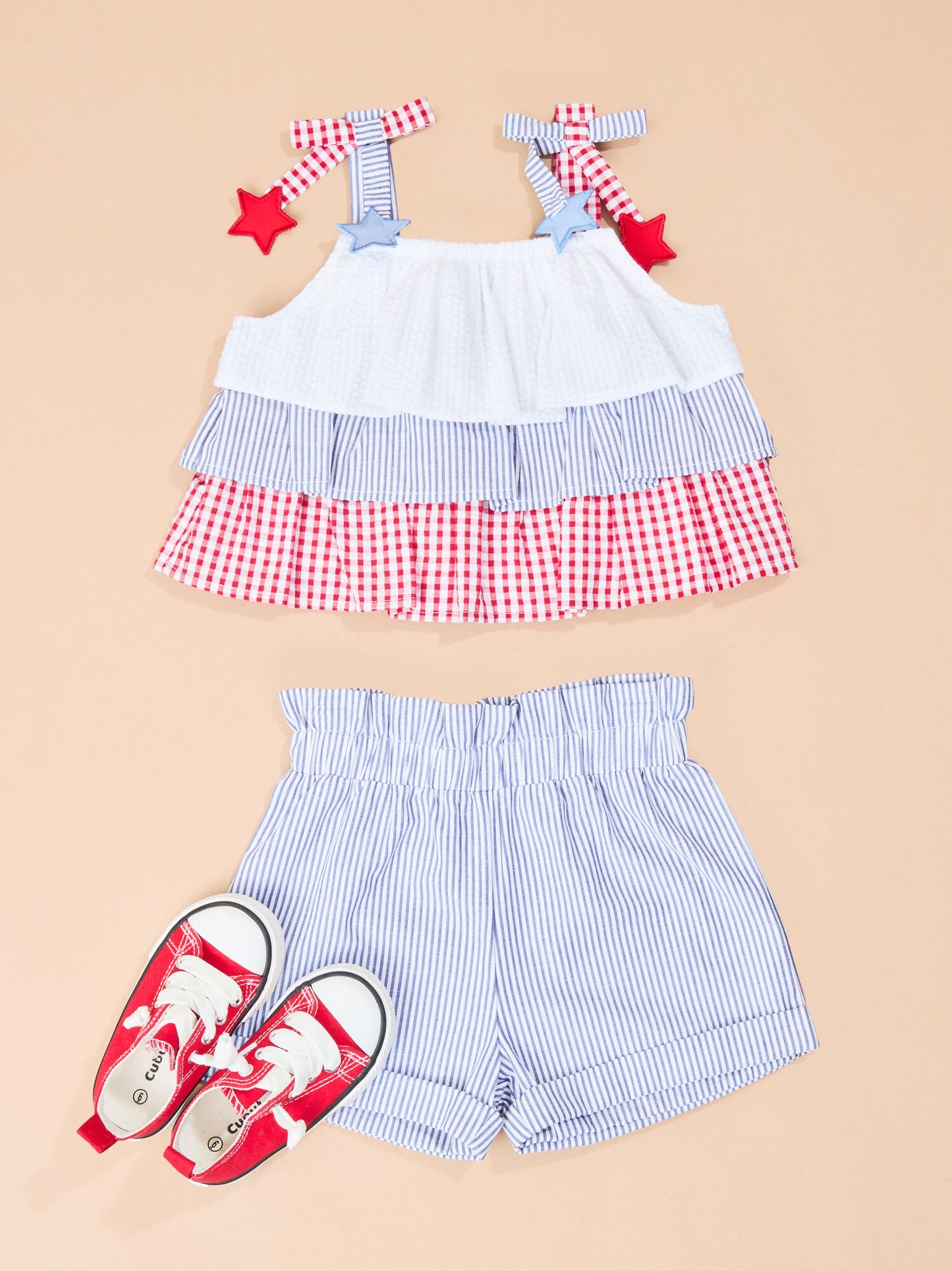  USA Toddler Star Tank And Shorts Set