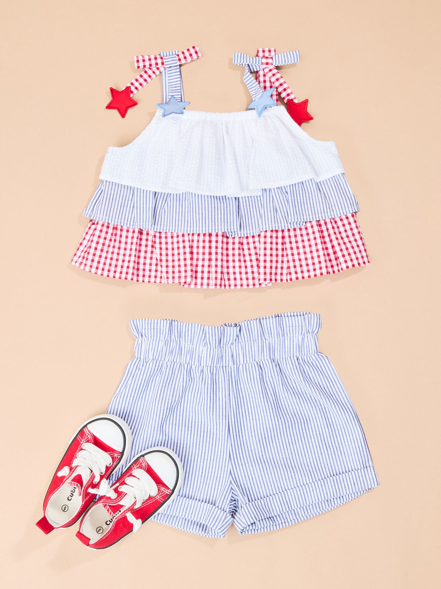  USA Toddler Star Tank And Shorts Set